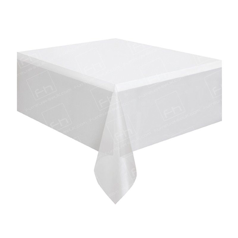 70 x 70 inch White Bistro Tablecloth
