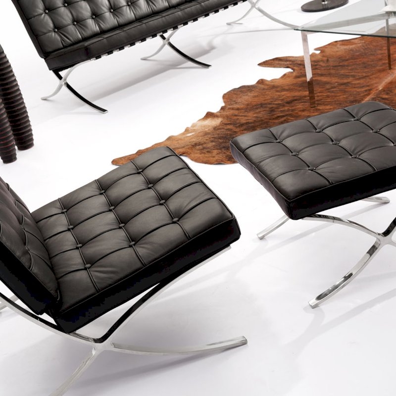 Black Barcelona Style Chair