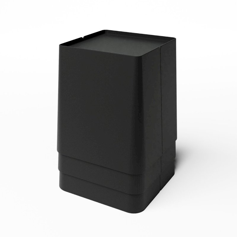 Black Bric Stool - Black Fabric Top