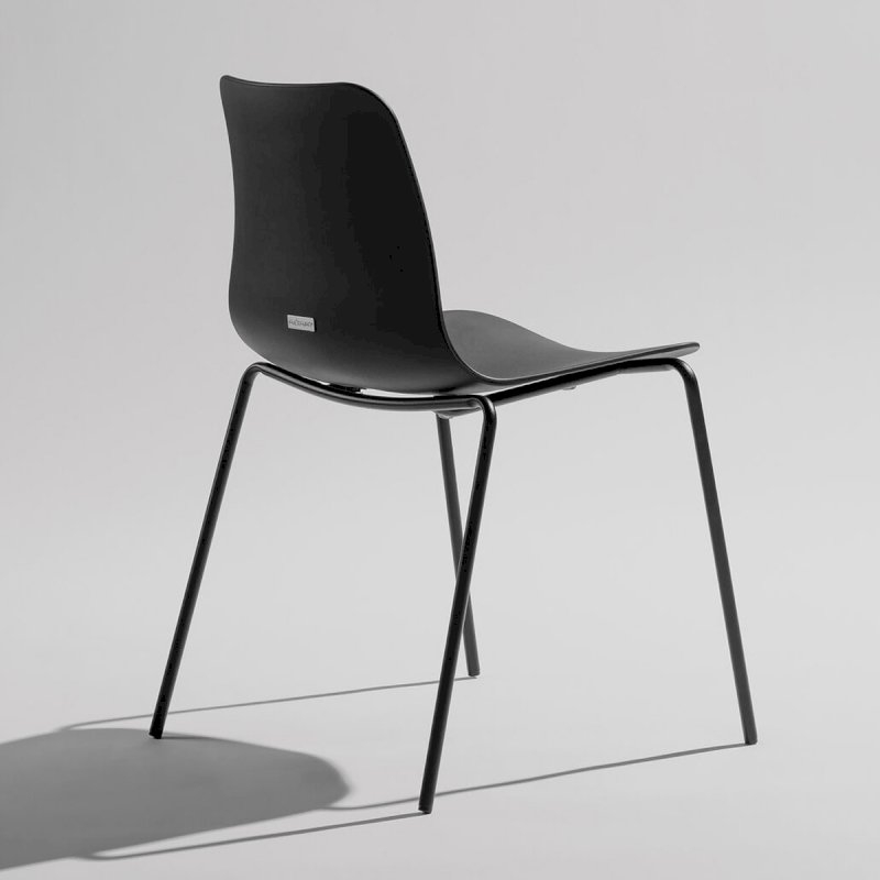 Black Curve Stacking Chair