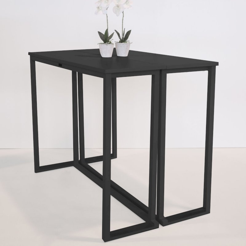 Nevada Double Wall Frame Table 1100h - Black