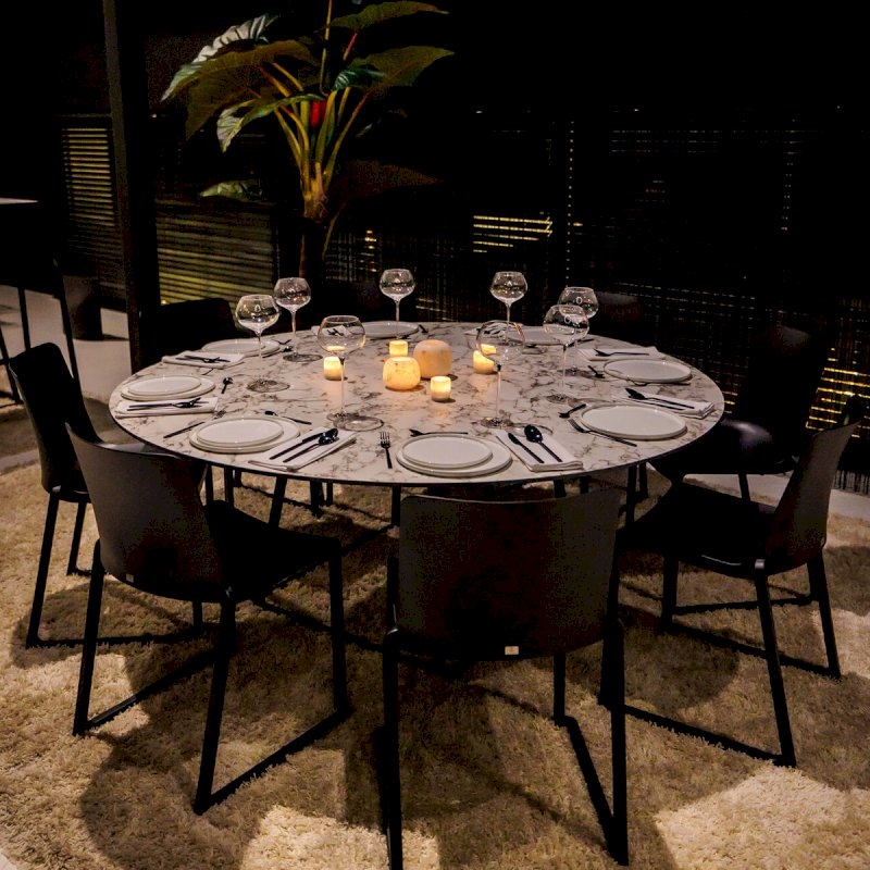 Dallas Round XXL Bistro Table - Black