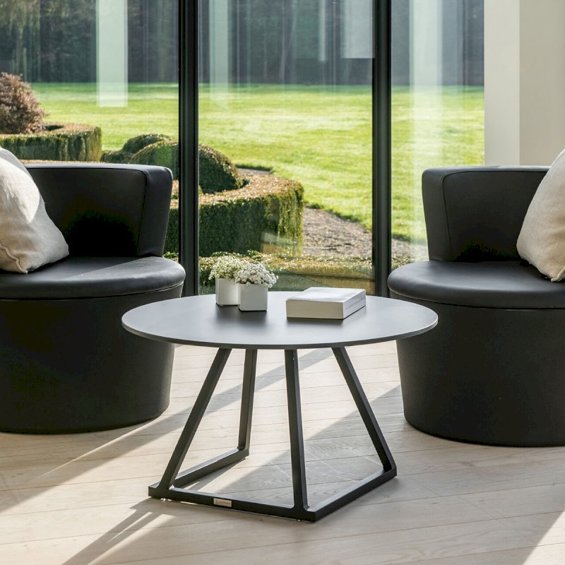 Dallas Round Coffee Table - Black