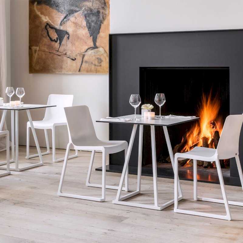 Dallas Square Bistro Table - White