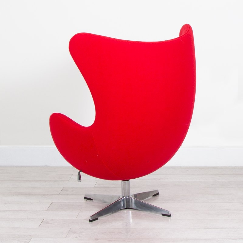 Red Fabric Egg Chair
