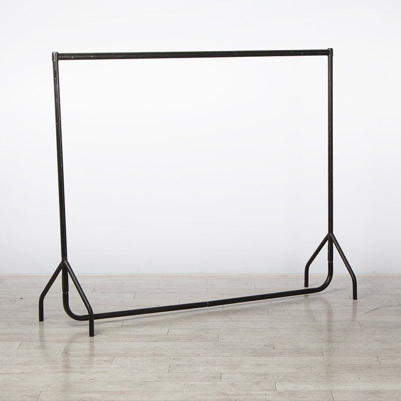 Coat Rail & 30 Wooden Hangers