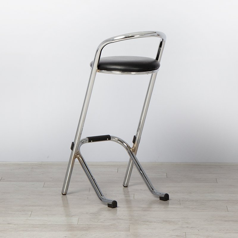 Chrome Bar Stool - Black Pad