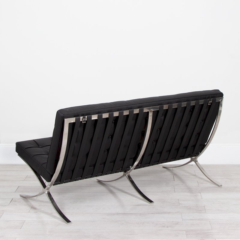 Black Barcelona Style Sofa