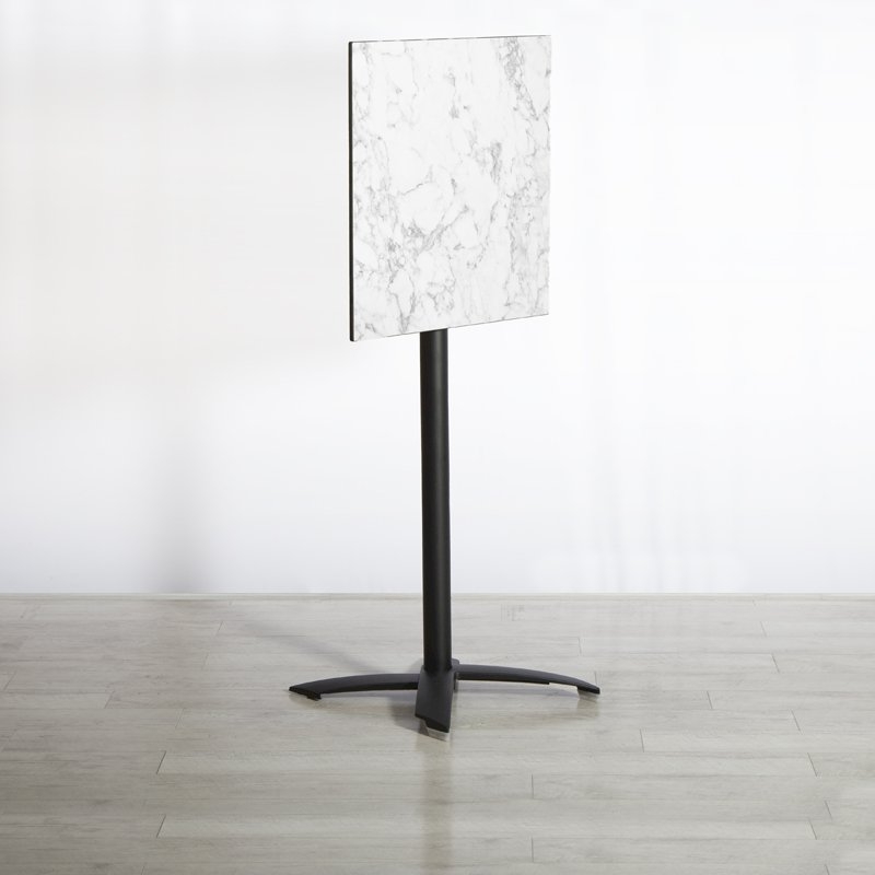 600mm White Marble Square Poseur Table