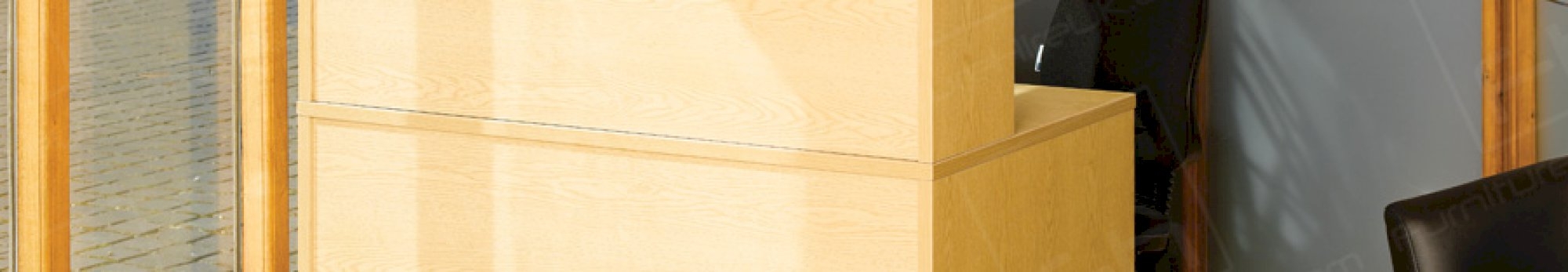 reception counter light oak