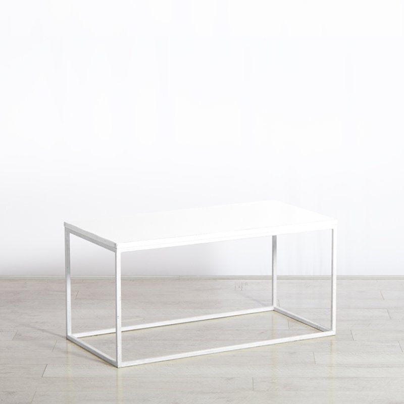 Box Frame Coffee Table White 460 x 920 x 460h