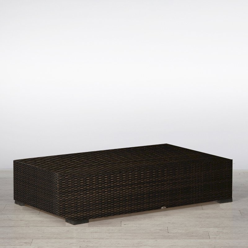 Large Rattan Coffee Table - Brown