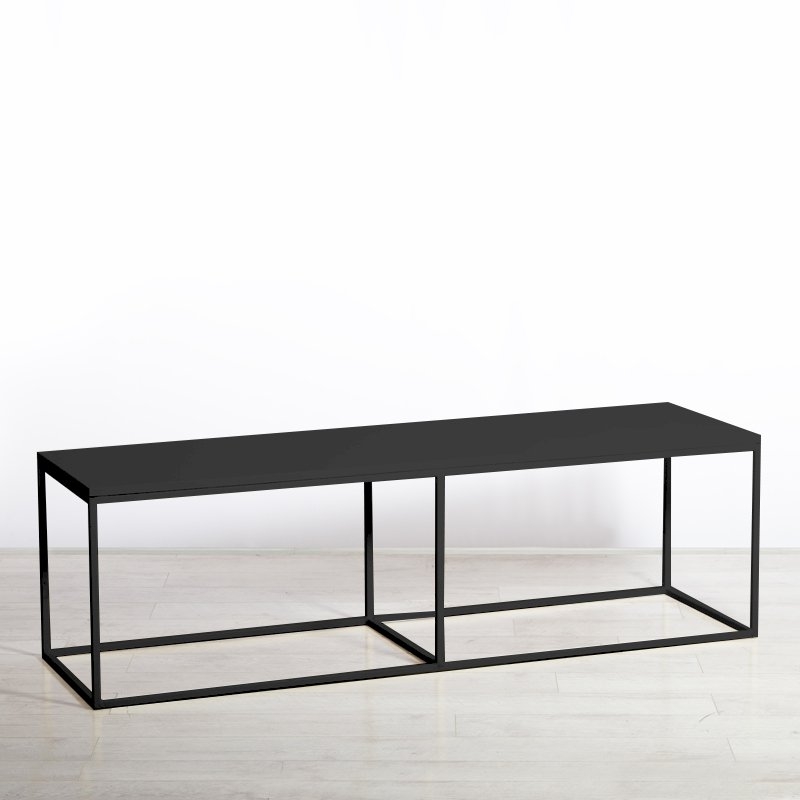 Box Frame Bench - Black 460 x 1600 x 460h
