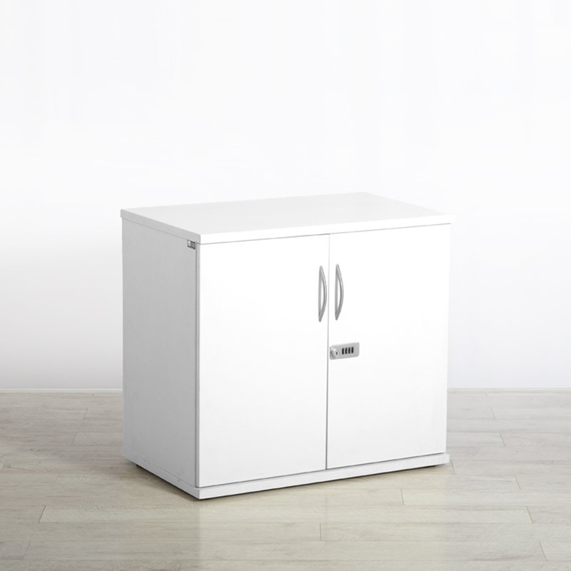 720h Lockable Cupboard - White