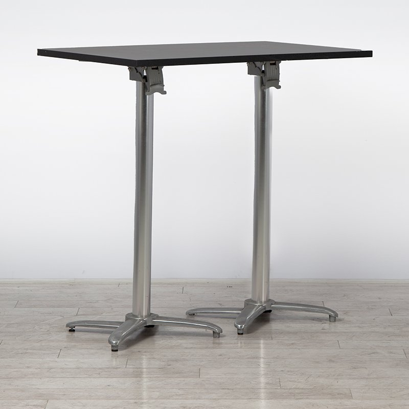 1200 x 700mm Black Double Poseur Table