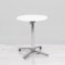 600mm White Round Bistro Table - Chrome Frame