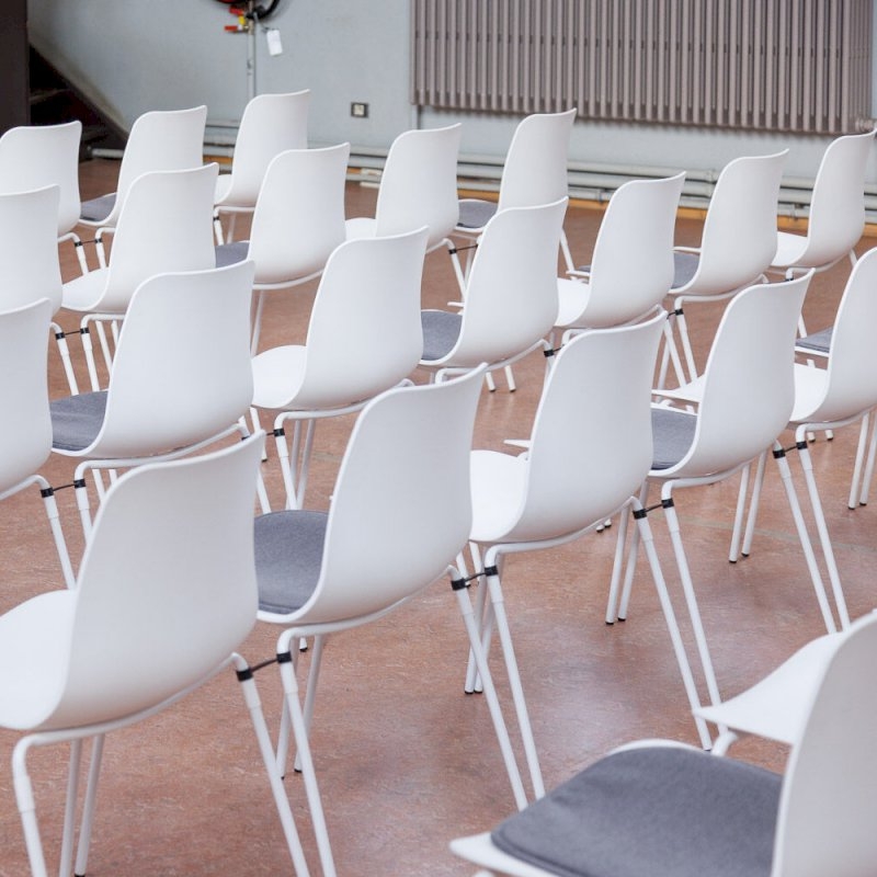 White Curve Stacking Chair
