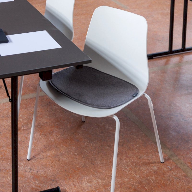 White Curve Stacking Chair