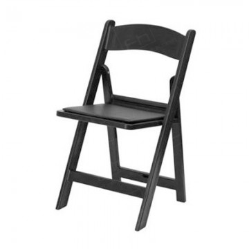 Black Folding Resin Chair2