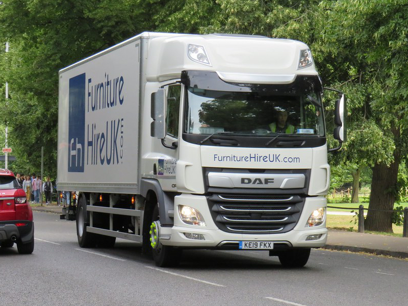 Lorry with logo